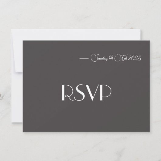 Minimalistische RSVP-kaart Kaart (Voorkant)