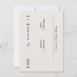 Minimalistische RSVP-kaart Kaart