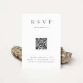 Minimalistische RSVP met QR Code Kaart