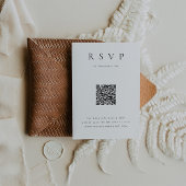 Minimalistische RSVP met QR Code Kaart