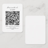 Minimalistische RSVP met QR-code-script Informatiekaartje (Voorkant / Achterkant)