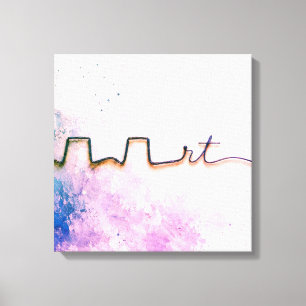 Minimalistische RT-design Inhalatietherapie geïn Canvas Afdruk