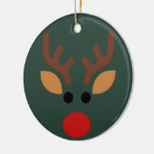 Minimalistische Rudolf het Rendier Keramisch Ornament (Links)