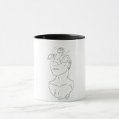Minimalistische ruimte kunst silhouet mok - esthet (Midden)