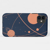 Minimalistische ruimte-orbitaal iPhone 11 hoesje (Achterkant (horizontaal))
