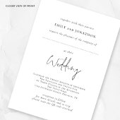 Minimalistische ruimte voor gastennaam QR Wedding Kaart