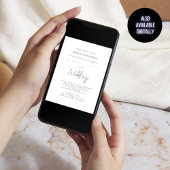 Minimalistische ruimte voor gastennaam QR Wedding Kaart