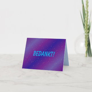 Minimalistische Ruimtevaart Bedankkaart -
