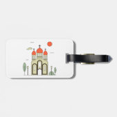 Minimalistische Russisch-orthodoxe Kerk Bagagelabel (Achterkant horizontaal)