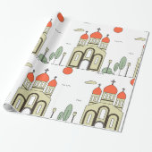 Minimalistische Russisch-Orthodoxe Kerk Cadeaupapier (Uitgerold)