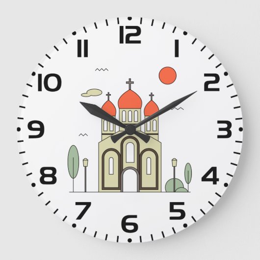 Minimalistische Russisch-Orthodoxe Kerk Grote Klok (Voorkant)