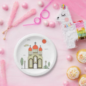 Minimalistische Russisch-Orthodoxe Kerk Papieren Bordje (Feest)