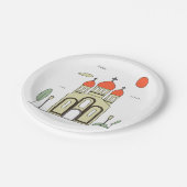 Minimalistische Russisch-Orthodoxe Kerk Papieren Bordje (Gekanteld)