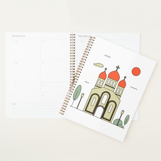 Minimalistische Russisch-Orthodoxe Kerk Planner (Display)