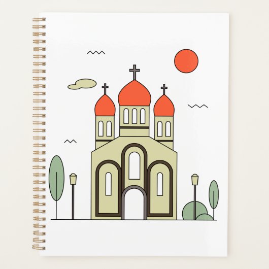 Minimalistische Russisch-Orthodoxe Kerk Planner (Voorkant)