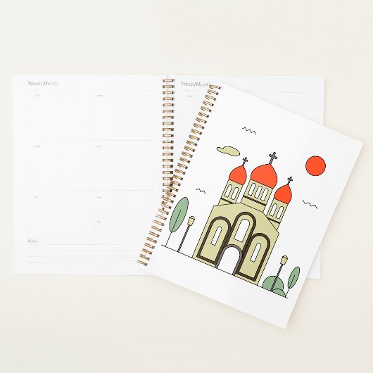 Minimalistische Russisch-Orthodoxe Kerk Planner