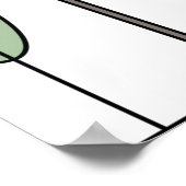 Minimalistische Russisch-Orthodoxe Kerk Poster (Hoek)