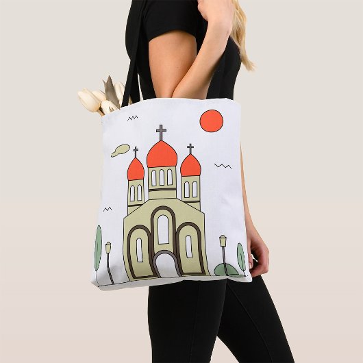 Minimalistische Russisch-Orthodoxe Kerk Tote Bag