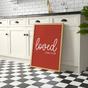 Minimalistische Rustic Love Faith Quote Poster