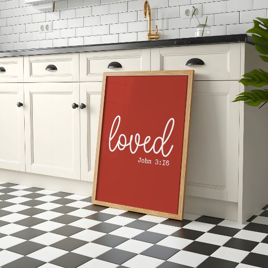 Minimalistische Rustic Love Faith Quote Poster