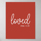 Minimalistische Rustic Love Faith Quote Poster (Voorkant)