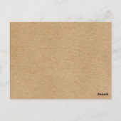 Minimalistische Rustic Save the Date Definitie Briefkaart (Achterkant)