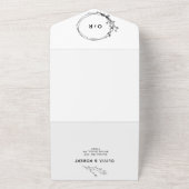 Minimalistische Rusticale Wilde Bloemen Bruiloft   All In One Uitnodiging (Buitenkant)