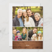 Minimalistische rustieke 6 FOTO Kerstmis Groet Boh Feestdagenkaart (Achterkant)