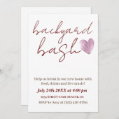Minimalistische rustieke achtertuin bash Housewarm Kaart (Voorkant / Achterkant)