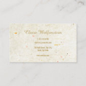 Minimalistische rustieke Antiek professional Visitekaartje (Achterkant)