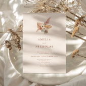 Minimalistische rustieke Boho bloemenbruiloft Kaart