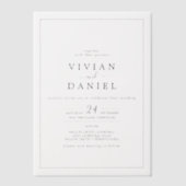 Minimalistische rustieke elegante moderne eenvoudi vellum uitnodigingen (Voorkant)