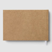 Minimalistische rustieke faux kraft niet-foto brui gastenboek (Achterkant)