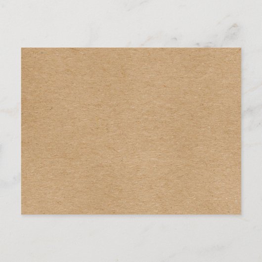 Minimalistische rustieke kraft Bewaar de datumdefi Aankondigingskaart (Achterkant)