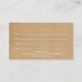 Minimalistische Rustieke Kraft Cadeaudoos  Klantenkaartje (Achterkant)