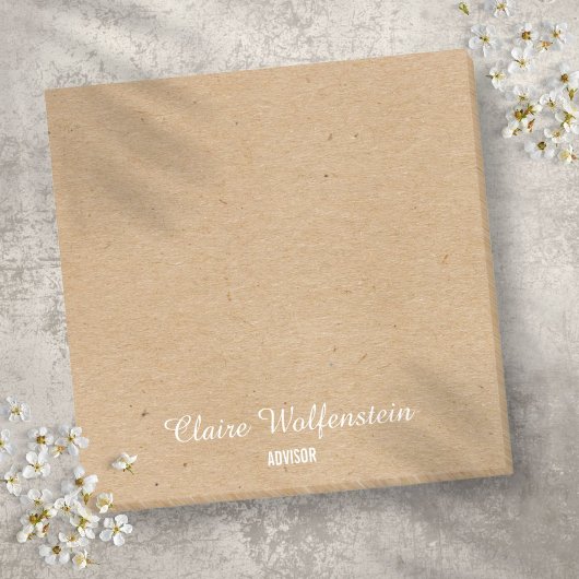 Minimalistische Rustieke Kraft Script Persoonlijk Post-it® Notes
