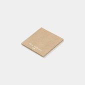 Minimalistische Rustieke Kraft Script Persoonlijk Post-it® Notes (Schuin)