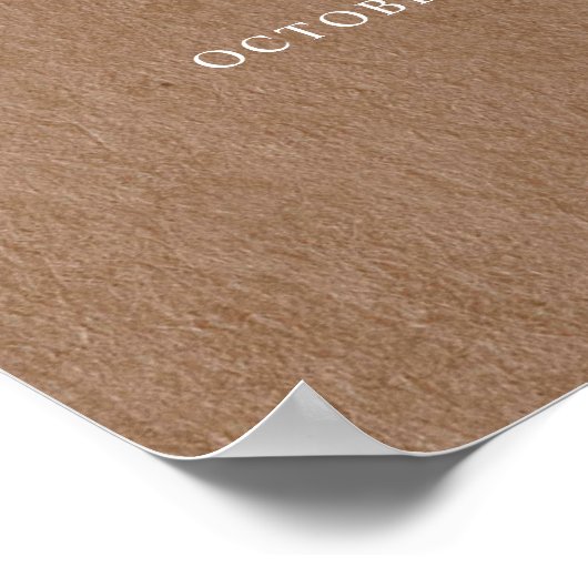 Minimalistische Rustieke Kraft Welkomstbord Poster (Hoek)
