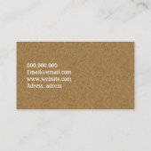 Minimalistische rustieke kraftpapier professional visitekaartje (Achterkant)