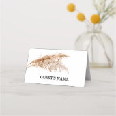 Minimalistische rustieke pampas gras bruiloft plaa plaatskaartje (Voorkant)