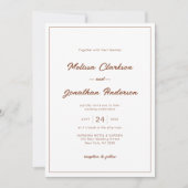 Minimalistische rustieke terracotta grens script b kaart (Voorkant)