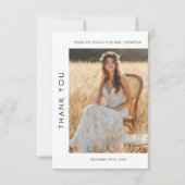 Minimalistische Rustieke Typografie Bruidsborrel F Bedankkaart (Voorkant)