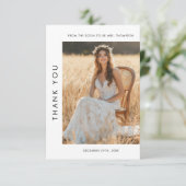 Minimalistische Rustieke Typografie Bruidscadeau F Bedankkaart (Staand voorkant)