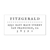 Minimalistische rustieke typografie retouradres rubberstempel (Afrduk)