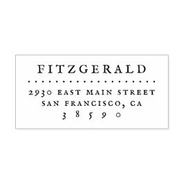 Minimalistische rustieke typografie retouradres rubberstempel