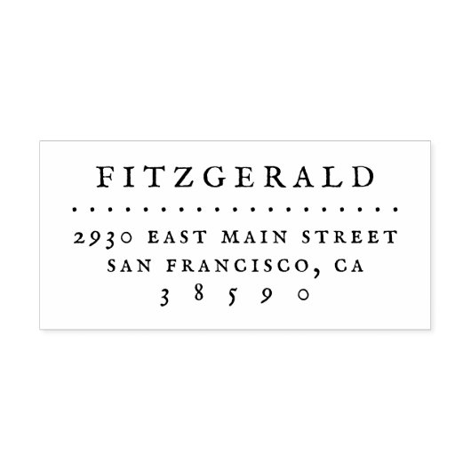 Minimalistische rustieke typografie retouradres rubberstempel (Afrduk)