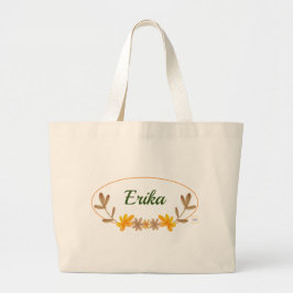Minimalistische rustieke val laat bloemenkrans cad grote tote bag