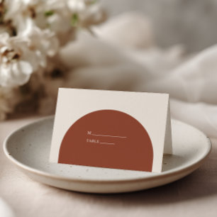 Minimalistische Rustieke Verbrande Oranje Boog Boh Plaatskaartje