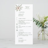 Minimalistische Rustieke Waterverf Pompoen Herfst Menu (Staand voorkant)
