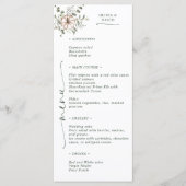 Minimalistische Rustieke Waterverf Pompoen Herfst Menu (Voorkant)